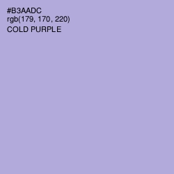 #B3AADC - Cold Purple Color Image